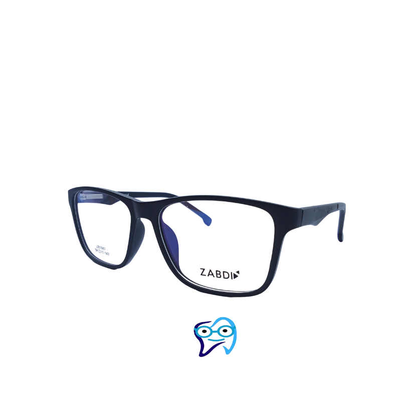 Zabdiel Square Vision - Classic Blue Frame Eyeglasses - Image 4